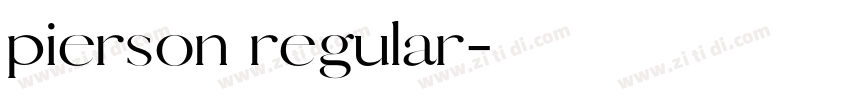 pierson regular字体转换